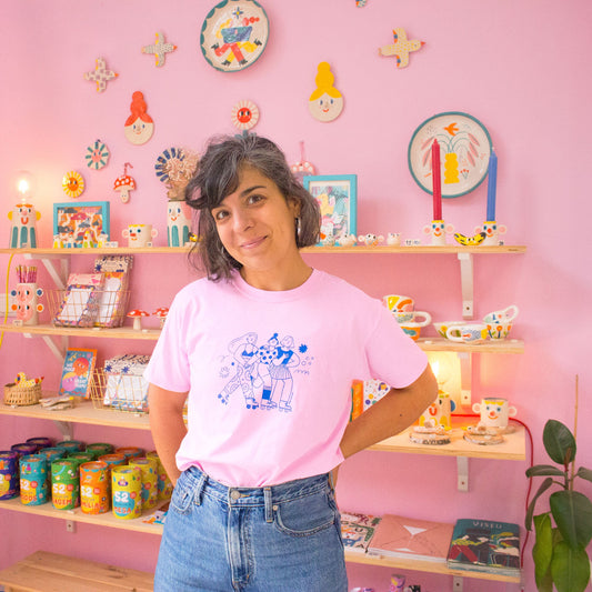 Ana Seixas in her colourful studio in Portugal