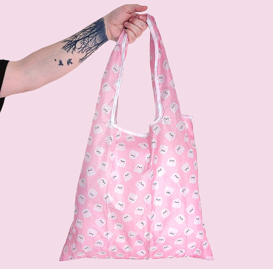 Fox & Cactus - Ghosties Pink Reusable Tote Bag