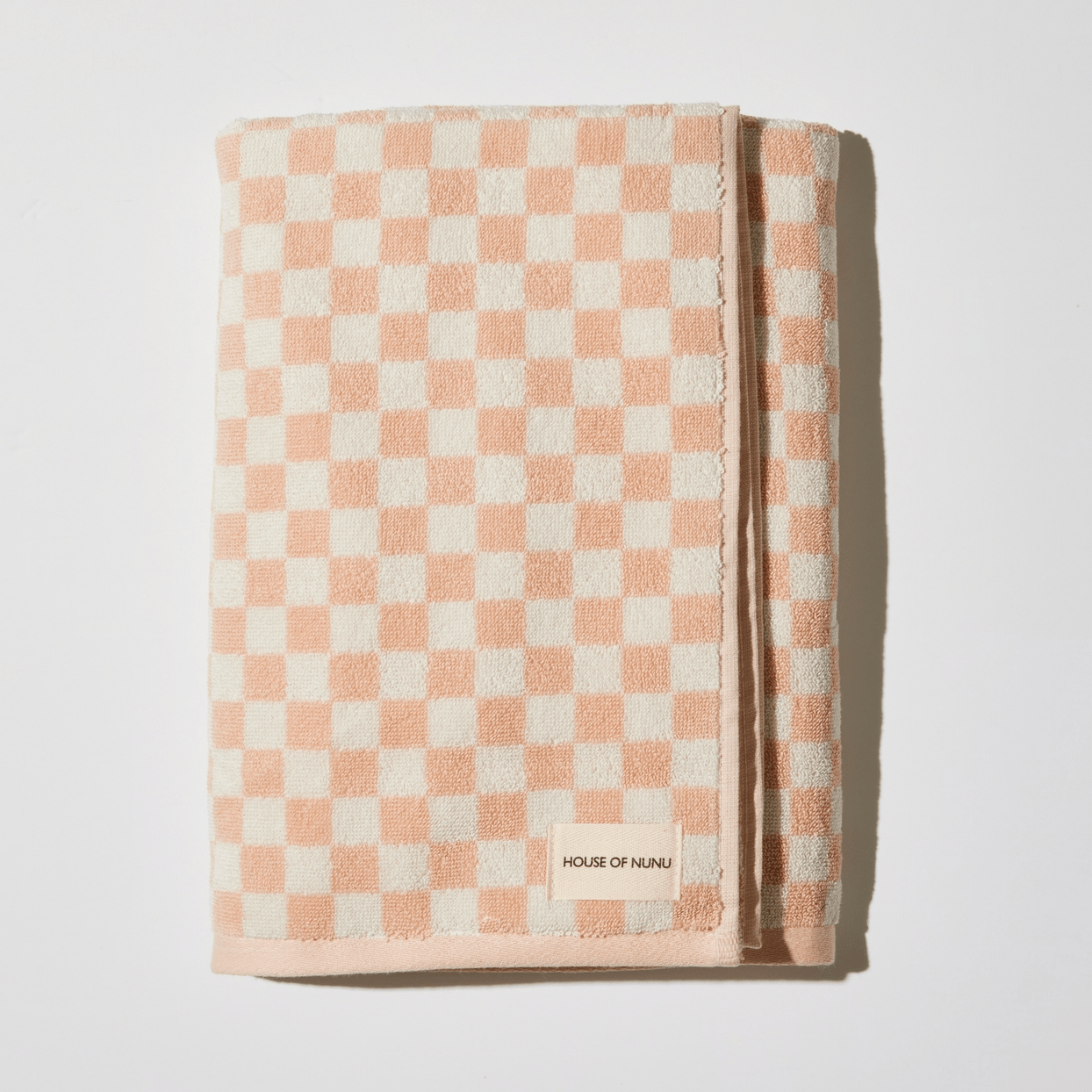 House of Nunu - Hand Towel in Pink Check