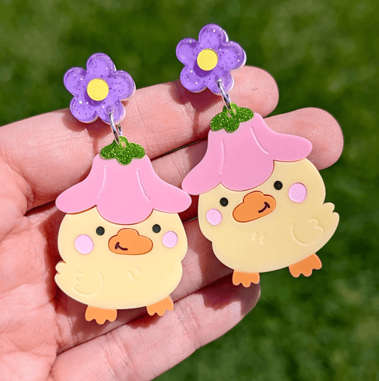 Fox & Cactus - Flower Duckie Earrings