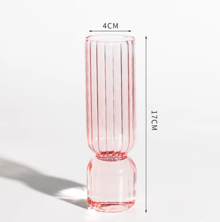 Pastel Pink Glass Vase